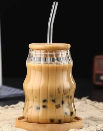 Frosted Mason Jar Glass